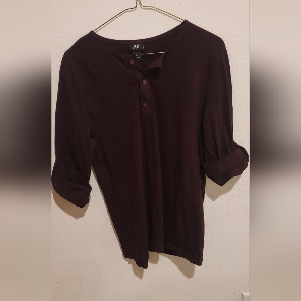 H&M Medium Plum Button Down Shirt